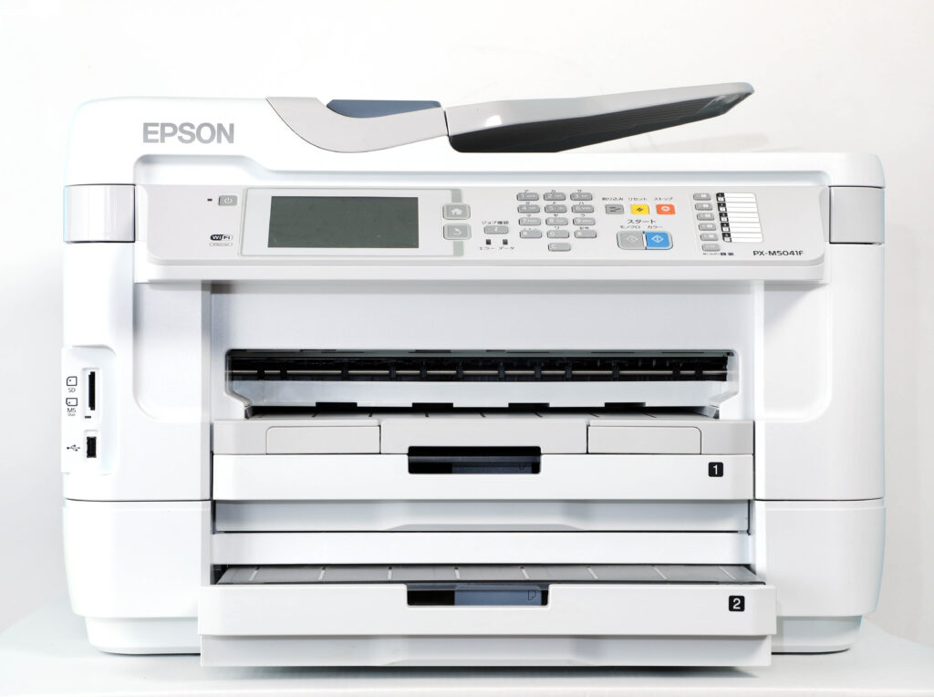 美品EPSON インジェットプリンターPX-M6011F ホワイト 複合機（EPSON 